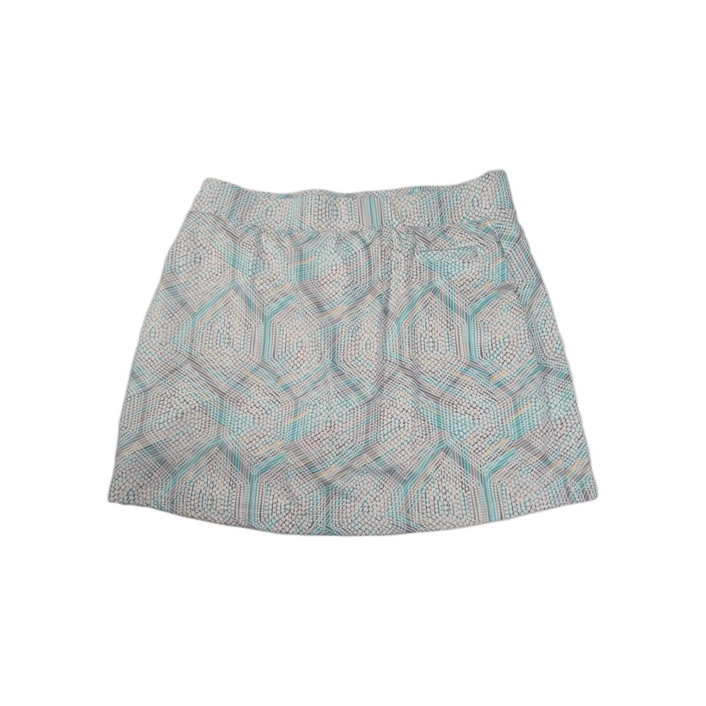 Pebble Beach Dry-Luxe Mint Grey Geo Pattern Skort Size Large L